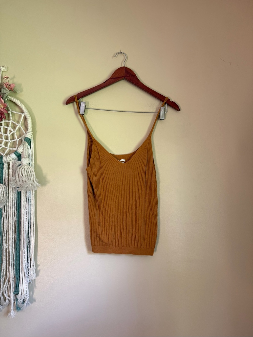 Anthropologie Knit Ribbed Tank Top Size Small